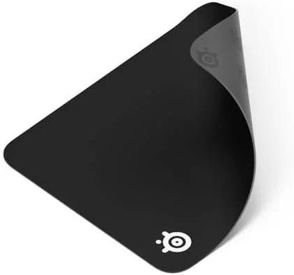 SteelSeries QcK Medium Gaming Mousepad — Black — Non-Slip Silicone Rubber Base — Peak Tracking and Stability — Optimized for Gaming Sensors — 320 mm
