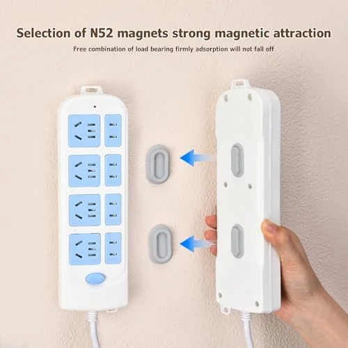 XYOFUN Magnetic Remote Control Holder Wall Mount - 4 Pcs No Drill Self-Adhesive Organizer for Air Conditioner & TV Remotes - Storage Caddy for