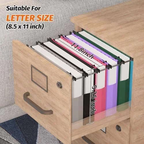 Extra Capacity Plastic Hanging File Folders, 12 Pack Reinforced Expanding Hang Folder Letter Size, Accordian Pocket, Heavy Duty 2 Inch Expansion