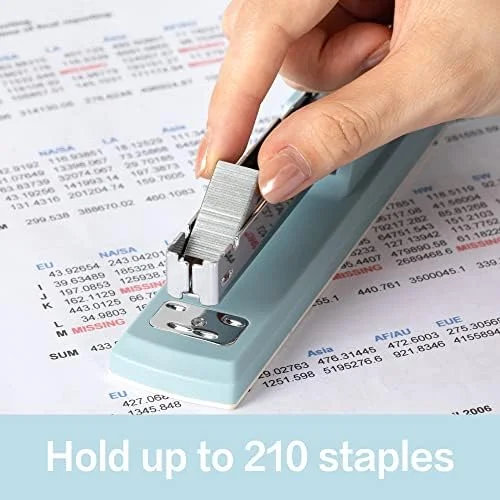 Deli Stapler - Desktop Staplers, 25 Sheet Capacity, Includes 1000 Staples and Staple Remover, Blue