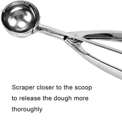 Saebye Large Cookie Scoop, 4 Tbsp, 60 MZ, 2 OZ, Size #16 Cookie Dough Scoop, Muffin Scoop for Baking
