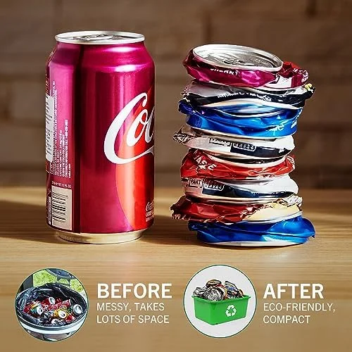 HomeBuddy Can Crusher for Recycling - 12 Oz. and 16 Oz. Can Crusher Wall Mounted for Aluminum - Compact and Easy to Use, Mounting Rivets Included