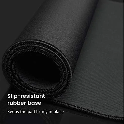 TEDNETGO Large Gaming Mouse Pad, Waterproof Extra Large Big Mouse Pad with Stitched Edge, XXL Non-Slip Black Computer Long Mousepad Desk Mat for