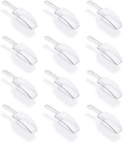 Super Z Outlet 5.5" Mini Acrylic Plastic Kitchen Scoops for Weddings - Candy Dessert Buffet, Ice Cream, Protein Powders, Coffee, Tea (Clear)