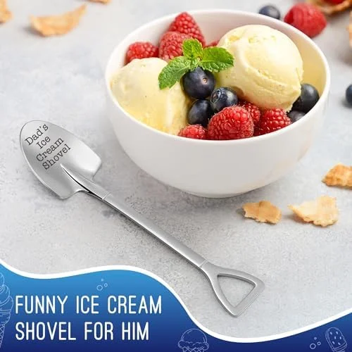 Dad Fathers Day Birthday Gift - from Daughter/Son, Fathers Day for Dad Daddy Grandpa Husband, Funny Dad's Ice Cream Shovel Daddy Father-in-Law