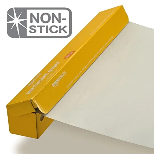 Amazon Basics Non-Stick Parchment Paper for Baking - Cooking, Oven Safe, 15 inches, 90 Sq Ft Roll, 1 Pack