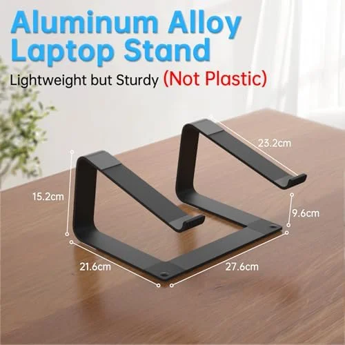 Laptop Stand for Desk Portable Computer Riser Metal Notebook Holder Printer Stand Office Desk Accessories Compatible with MacBook Air - Pro, Dell, HP