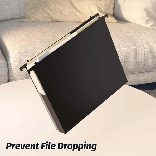 Extra Capacity Plastic Hanging File Folders, 12 Pack Reinforced Expanding Hang Folder Letter Size, Accordian Pocket, Heavy Duty 2 Inch Expansion