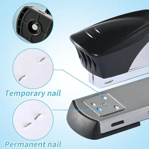 Long Reach Stapler, with 2000 Staples & Stapler Remover Full Strip，20-25 Sheet Capacity, with Built-in Ruler and Adjustable Locking Paper Guide