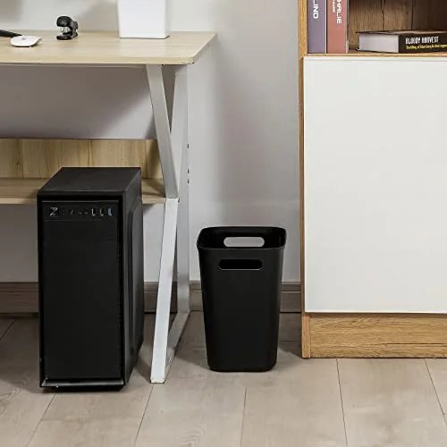 UUJOLY Plastic Small Trash Can Wastebasket, Garbage Container Basket for Bathrooms, Laundry Room, Kitchens, Offices, Kids Rooms, Dorms, 3.5 Gallon