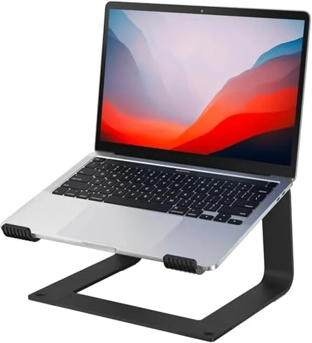 Laptop Stand for Desk Portable Computer Riser Metal Notebook Holder Printer Stand Office Desk Accessories Compatible with MacBook Air - Pro, Dell, HP