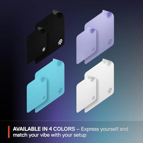 SteelSeries QcK Medium Gaming Mousepad — Black — Non-Slip Silicone Rubber Base — Peak Tracking and Stability — Optimized for Gaming Sensors — 320 mm