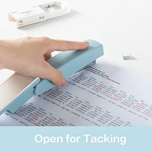 Deli Stapler - Desktop Staplers, 25 Sheet Capacity, Includes 1000 Staples and Staple Remover, Blue