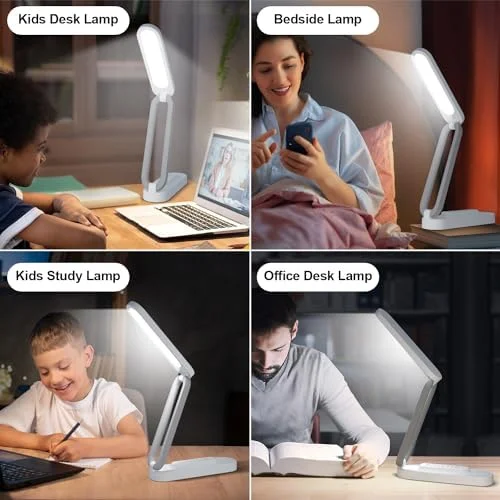 Giryuhd LED Desk Lamp for Office Home & Battery Operated Lamp Rechargeable Lamp Foldable & Portable Light - LED Desk Light Strip, 3 Brightness