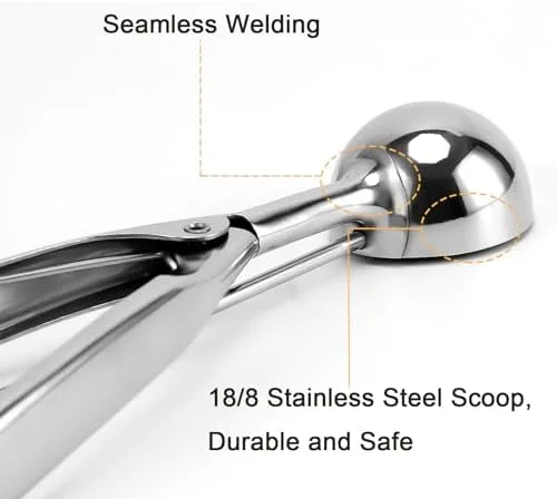Saebye Large Cookie Scoop, 4 Tbsp, 60 MZ, 2 OZ, Size #16 Cookie Dough Scoop, Muffin Scoop for Baking