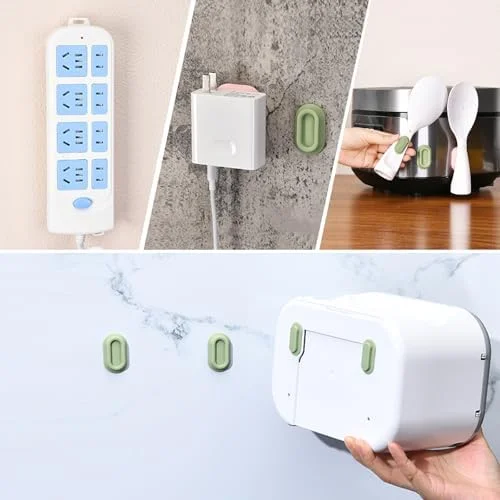 XYOFUN Magnetic Remote Control Holder Wall Mount - 4 Pcs No Drill Self-Adhesive Organizer for Air Conditioner & TV Remotes - Storage Caddy for