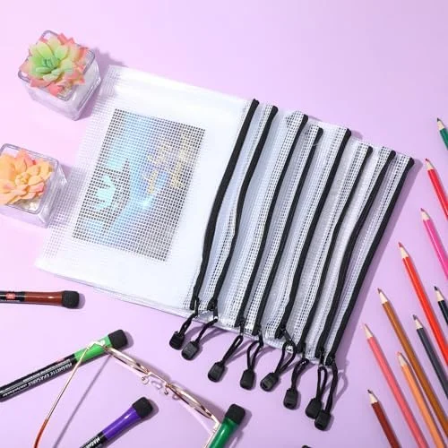 Jetec 32 Pcs Mesh Zipper Bags Toy Storage Bikini Organizer Bag Bolsas Para Guardar Trajes De Bano Waterproof Zipper Reusable Pouch Puzzle