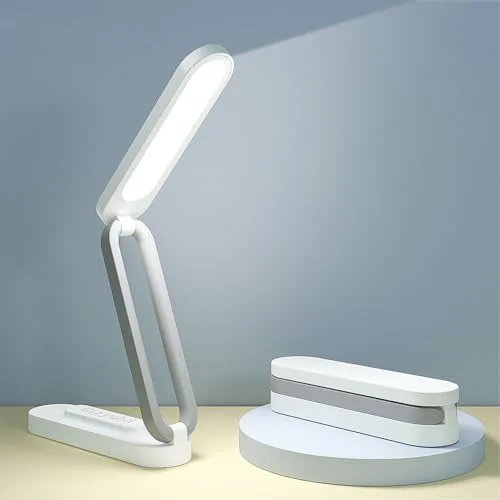 Giryuhd LED Desk Lamp for Office Home & Battery Operated Lamp Rechargeable Lamp Foldable & Portable Light - LED Desk Light Strip, 3 Brightness
